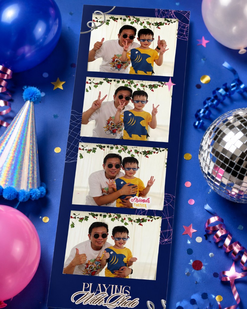 Birthday party photobooth strip